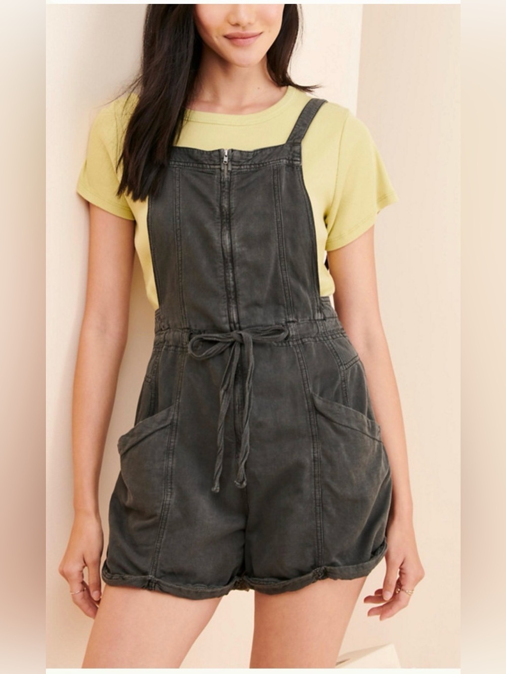 Free People Palm Valley Shortall Beige Cotton Boho Festival , M